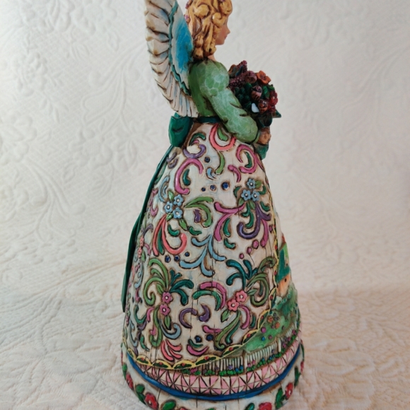 2004 JIM SHORE HEARTWOOD CREEK FOLK ART ANGEL "NEW BEGINNINGS" FIGURINE B117674 - Picture 2 of 9